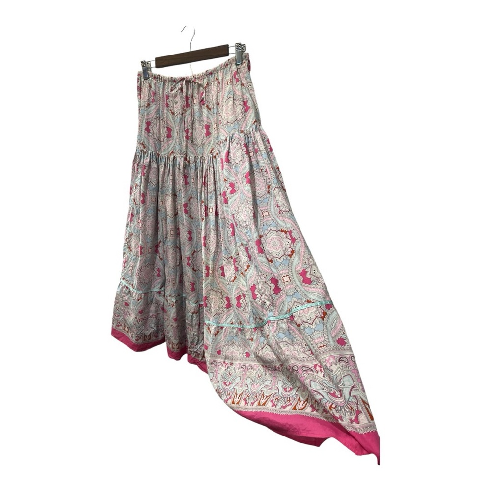 SUNDANCE PAISLEY PRAIRIE 100% COTTON PETTICOAT MAXI SKIRT SIZE MEDIUM - Picture 5 of 14